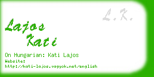 lajos kati business card